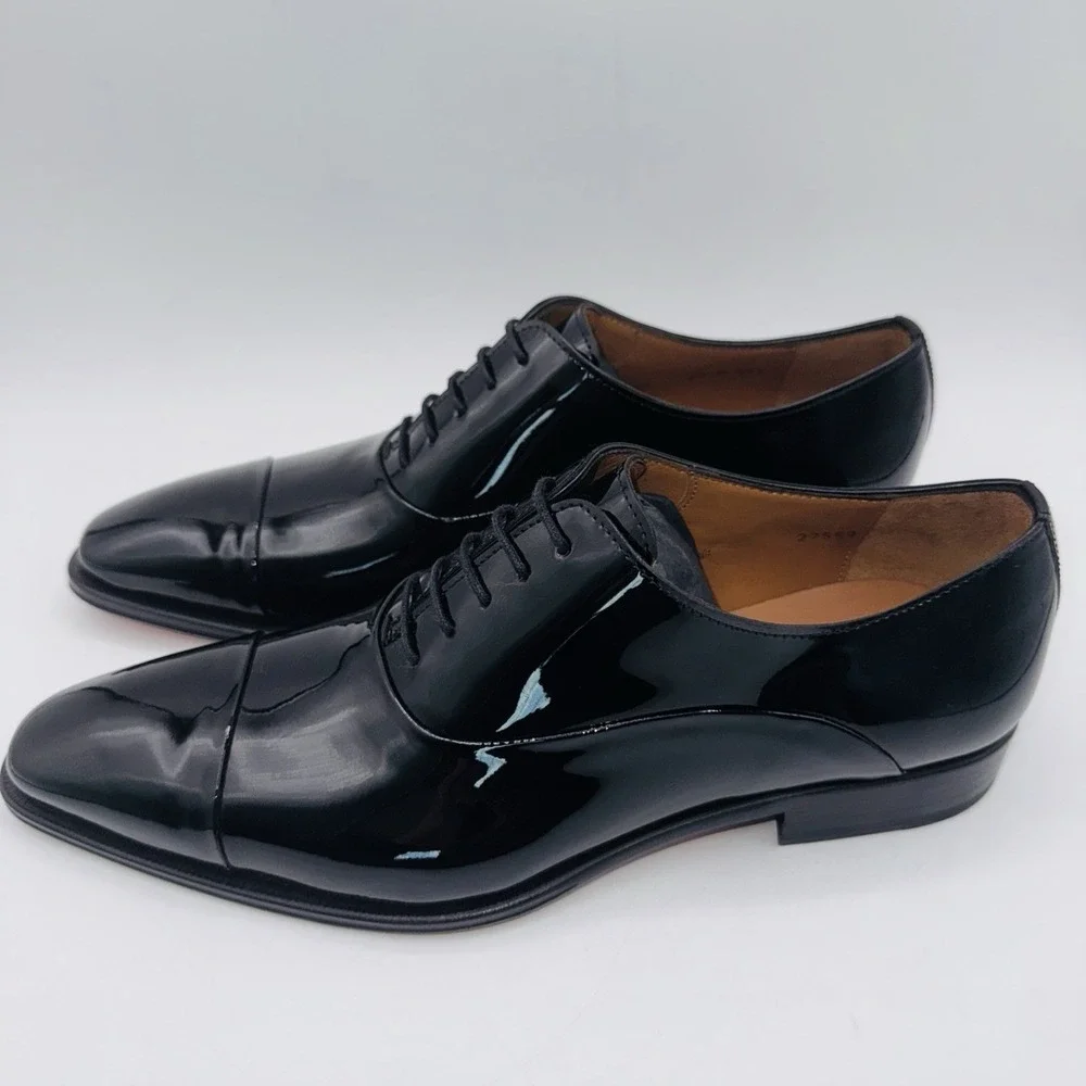 Mezlan Formal Oxfords Men's‎ Size 8.5 Black Patent Leather